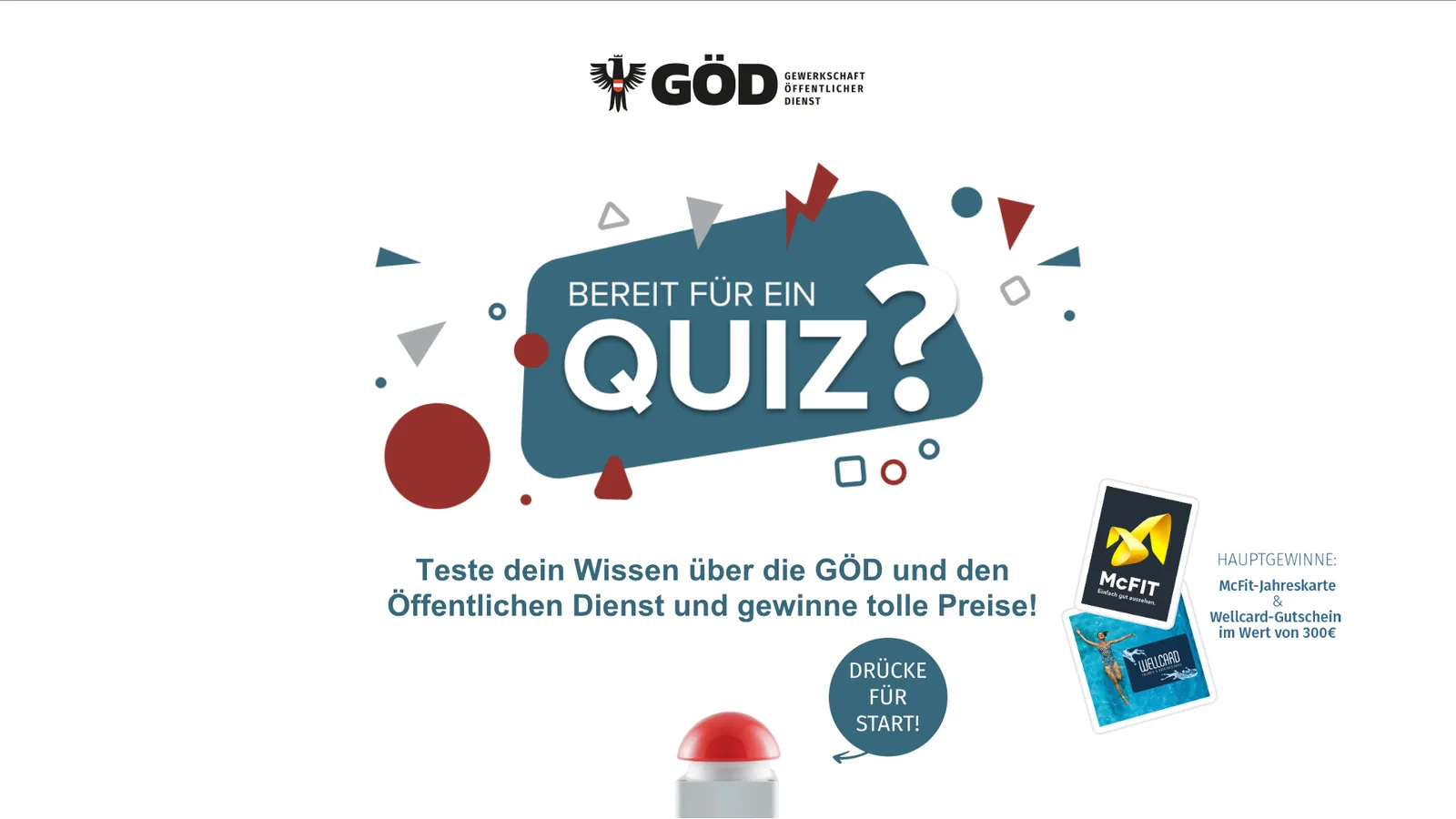 Quiz-Gewinnspiel im Branding von GÖD