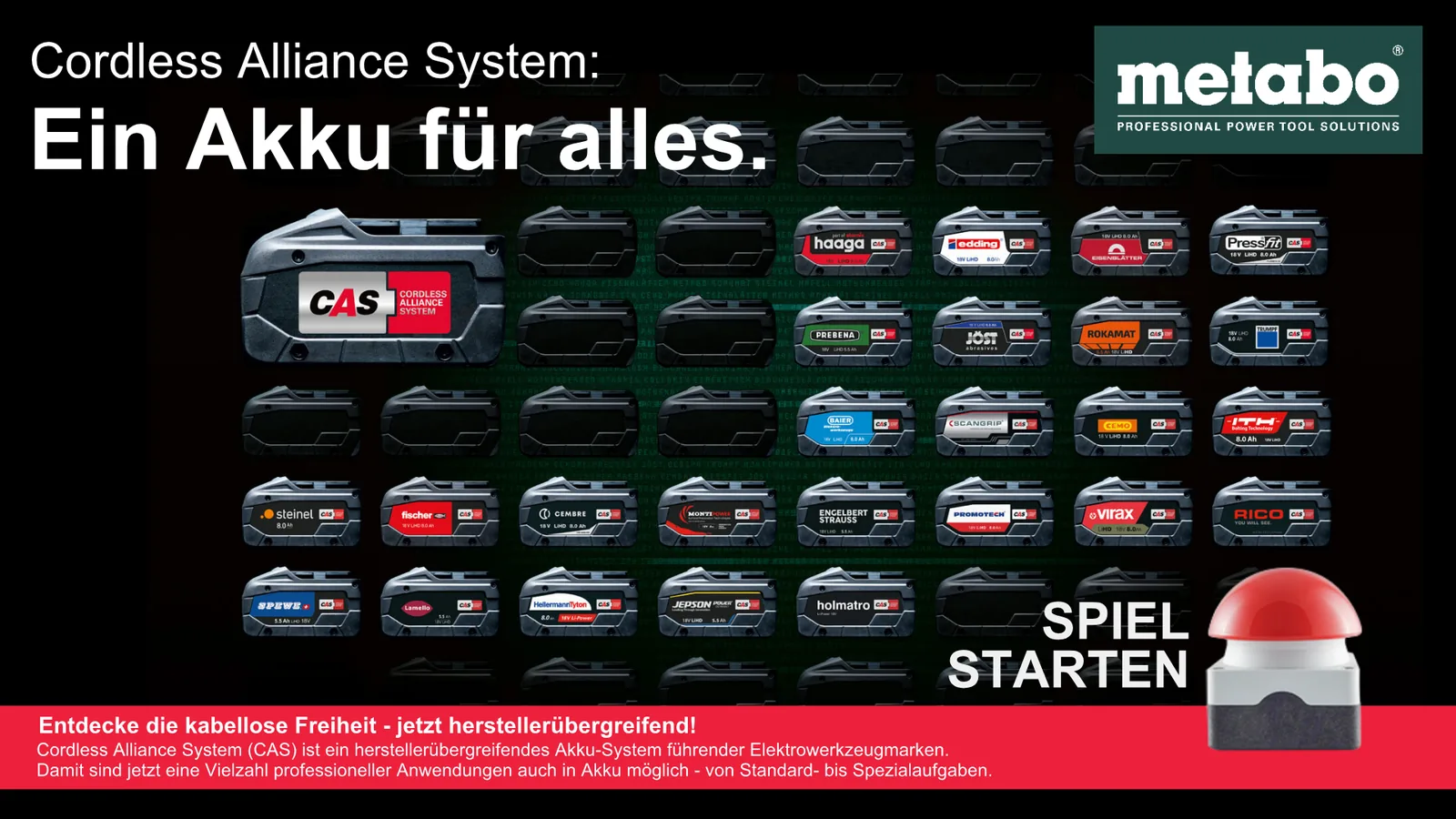 Timebuzzer-Gewinnspiel im Branding von METABO